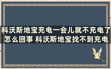 科沃斯地宝充电一会儿就不充电了怎么回事 科沃斯地宝找不到充电器